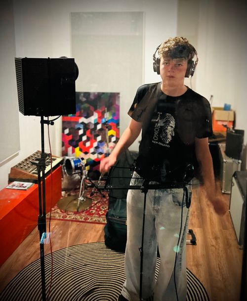 Circada in the vocal booth at the Source Studio Exeter
