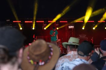 Lasers and Photos of Samantics at Beautiful Days Festival Honiton | The Source Studio Exeter
