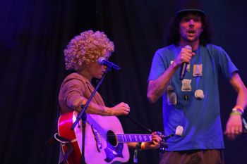 Samamtics & Abbe Wood from Sound of the Sirens mesmerising the crowd at Beautiful days Festival 26 | The Source Studio Exeter
