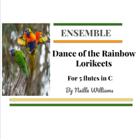 Dance of the Rainbow Lorikeets by nwilliamscreative
