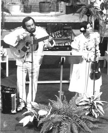 Merv and Merla Watson 1971 Surrey, England, Guildford Cathedral
