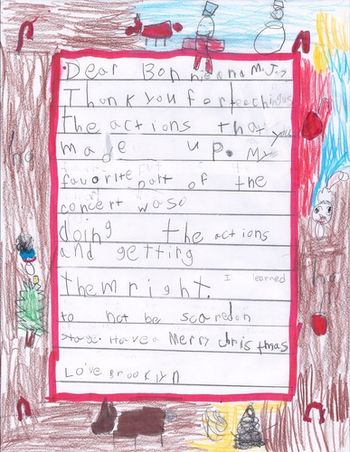 Grade One Residency Fan Letter
