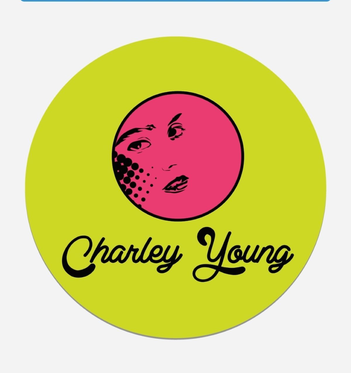 Charley Young Neon Logo Coaster 