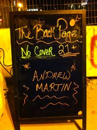 Gig @ the Back Page - Lowell, MA