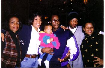 Pattie Howard, Whitney Houston, Bobby Brown
