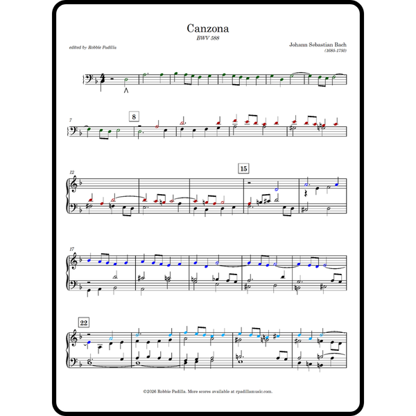 Bach: Canzona, BWV 588