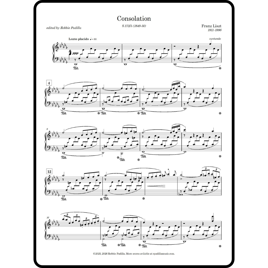Liszt: Consolation No. 3