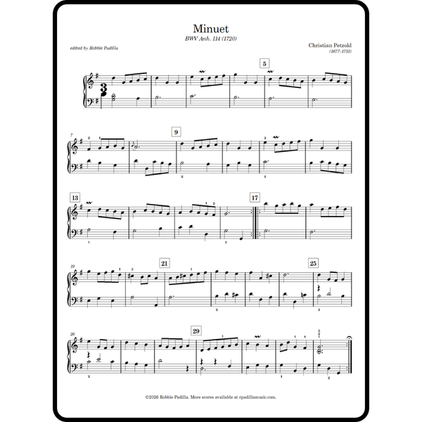 Petzold: Two Minuets