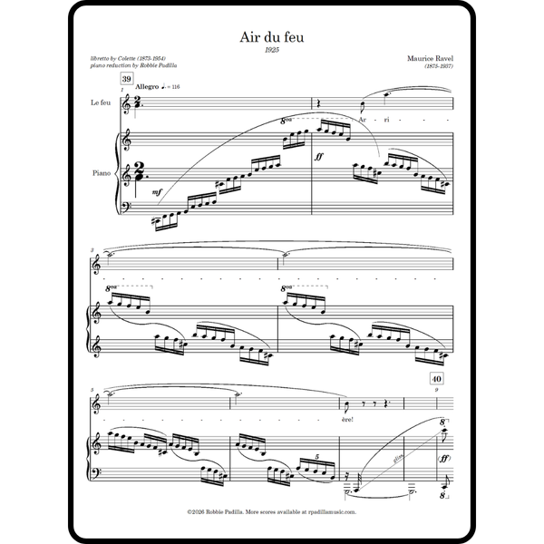 Ravel: Air du Feu