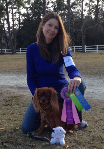Showing off-leash, StormCastle's Flowering Abigail finished her Rally Advanced (RA) title AND scored 1st place on her 3rd leg earning her title.
