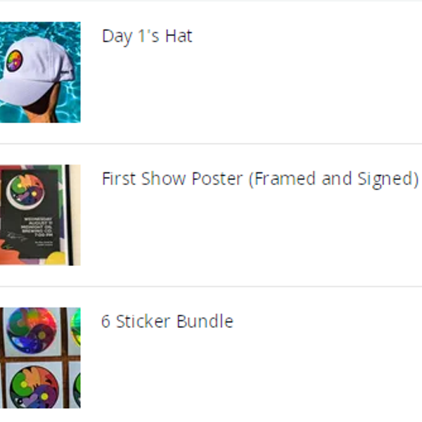 Day 1's Bundle (Hat, Framed Poster, and 10 Stickers)