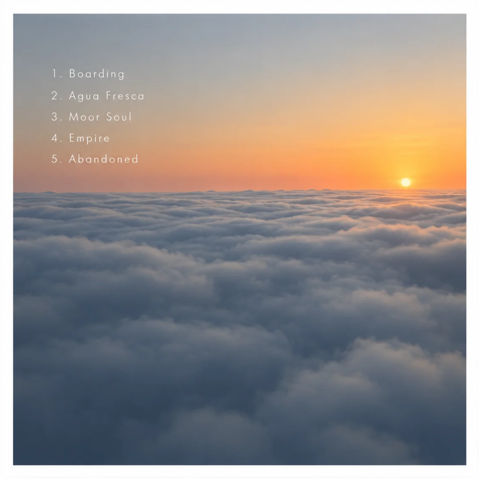 Agua Fresca CD back cover artwork and track list