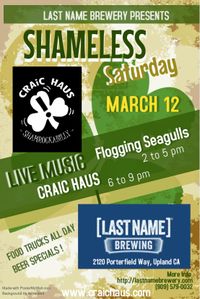 Craic Haus and Flogging Seagulls at Last Name Brewery