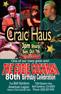 Craic Haus - Eddie Cochran 80th Birthday Bash