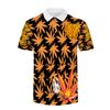 Kush Family's Black & Orange (Short Sleeve) Collar Shirt