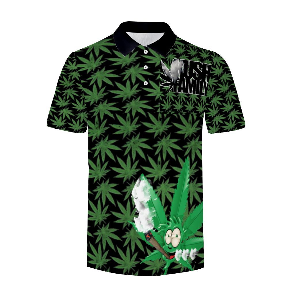 Black & Green Kush Collar Shirt