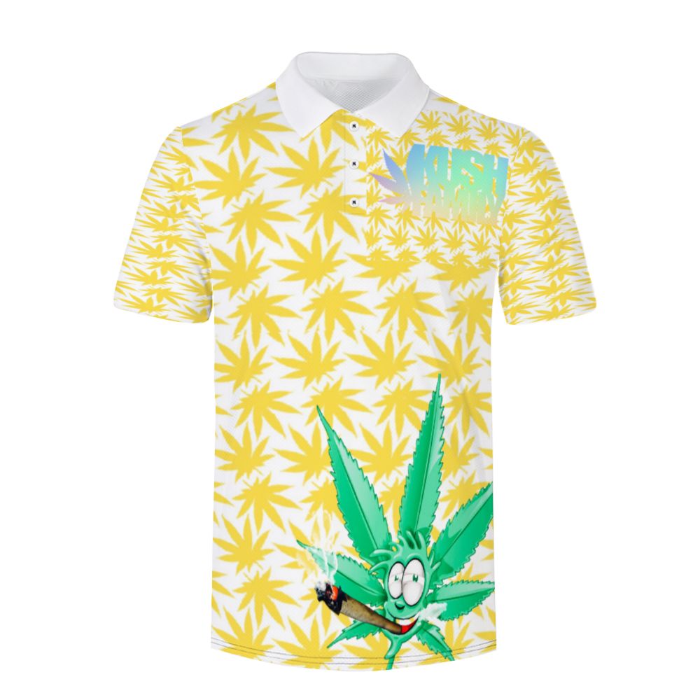 Kush Family's Yellow Fellow Short Sleeve Collar Shirt