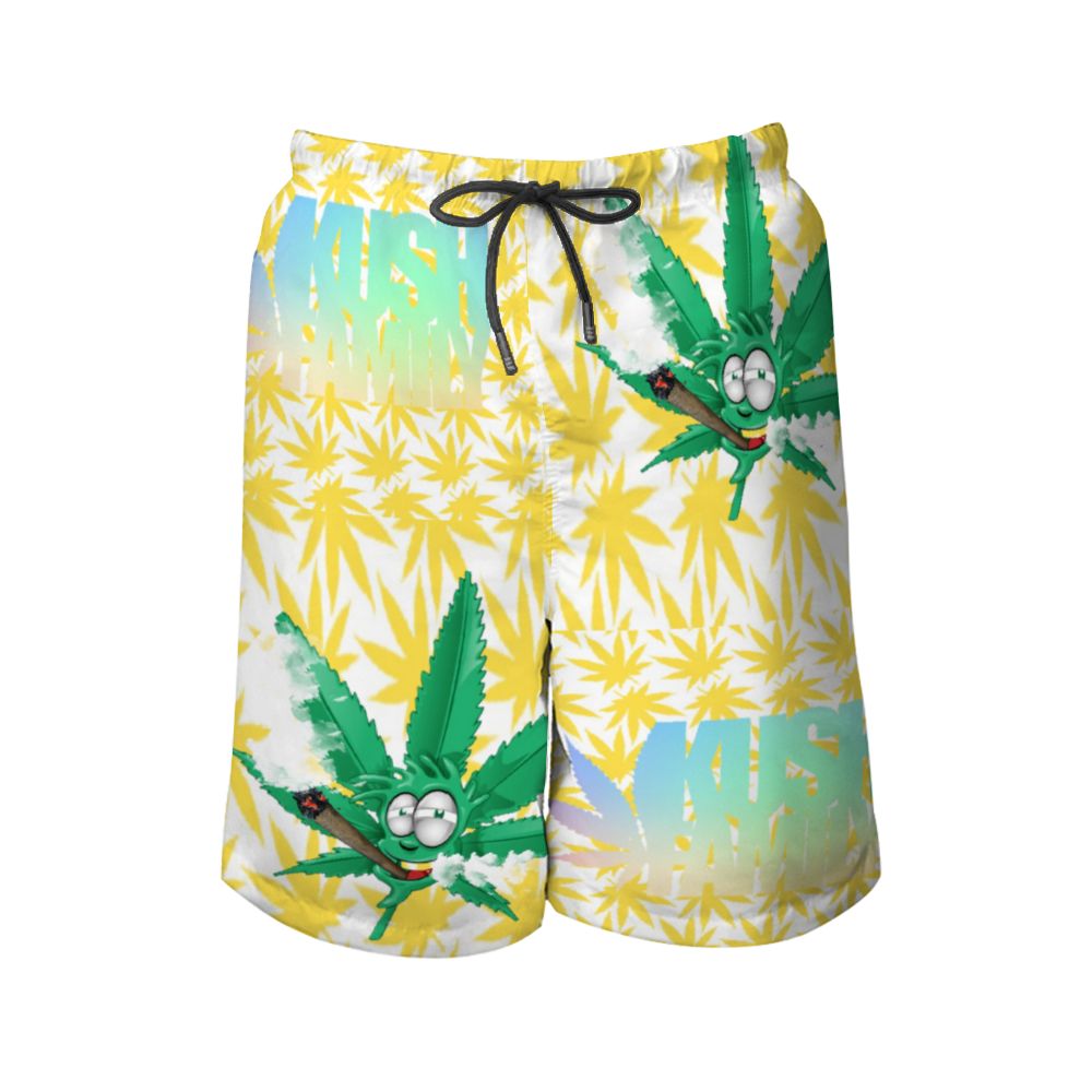 Kush Family's Yellow & Green Swimming Trunks