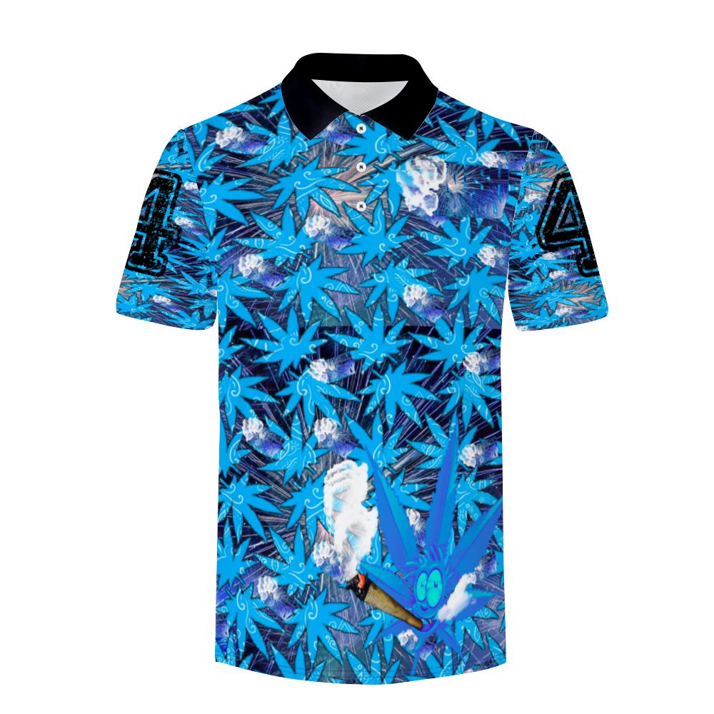 Liquid Blue Kush Collar Shirt 