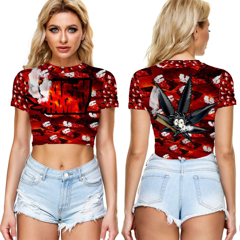 Kush Family's Red & Black (See Thru) Half Shirt (Females Only)