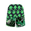 Kush Family Black & Green Swimming Trunks 