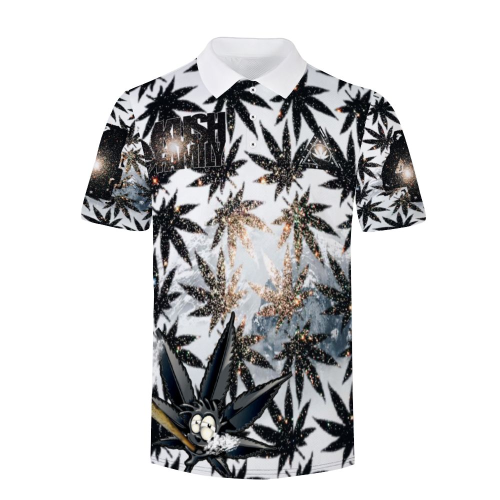 White & Black Kush Family's Collar Shirt #2