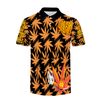 Kush Family's Black & Orange (Short Sleeve) Collar Shirt