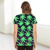 Black & Lime Green Kush Leaves $50