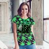 Black & Lime Green Kush Leaves $50