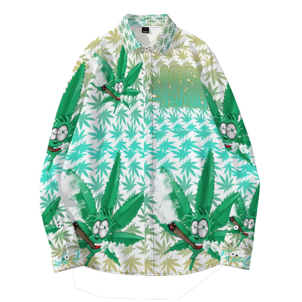 Kush Family's Tropical Long Sleeve Collar Shirt