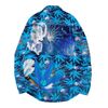 Kush Family's Long Sleeve Liquid Blue Collar Shirt