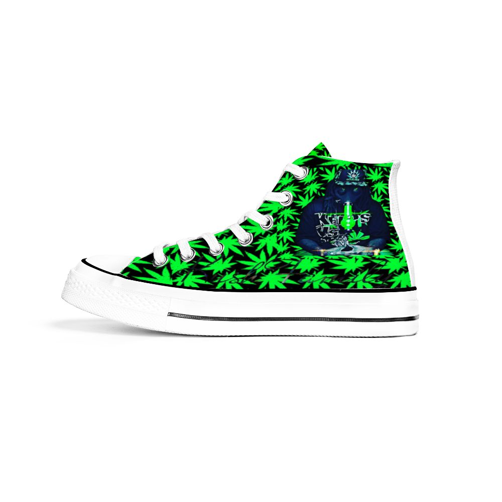 Kush Kickz (Marijuana Leaf) (Black & Green) 