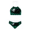 Kush Family's Black & Green Halterneck Bakini
