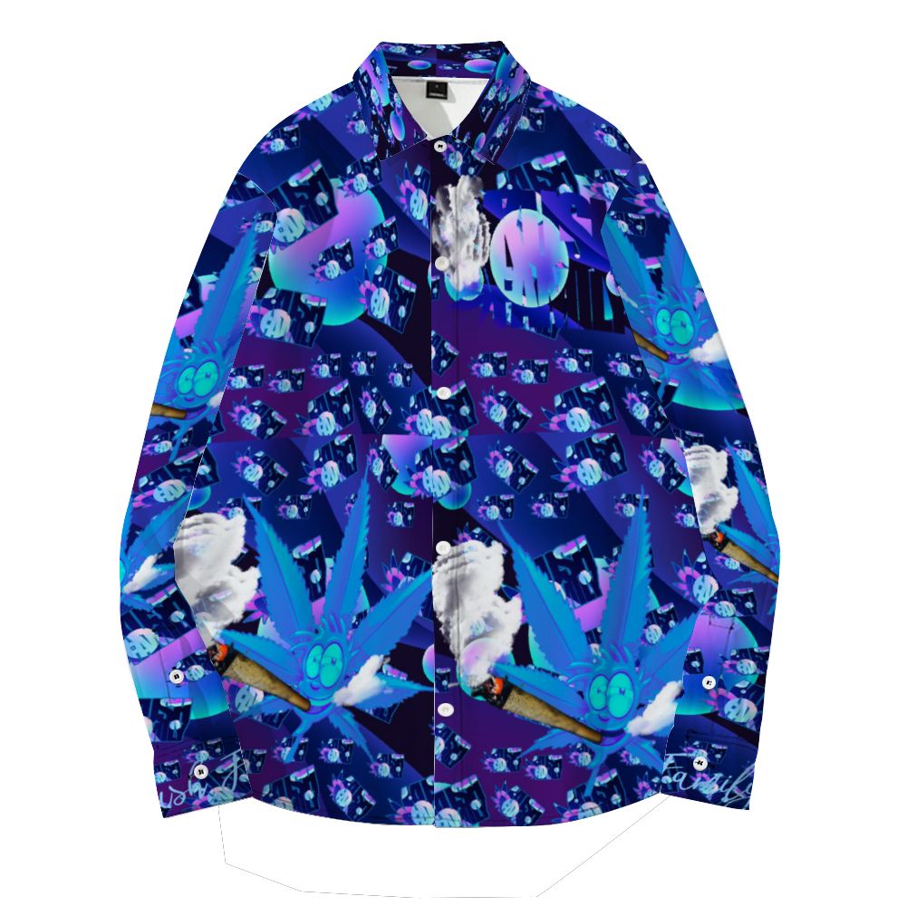 Kush Family's Long Sleeve Space Collar Shirt