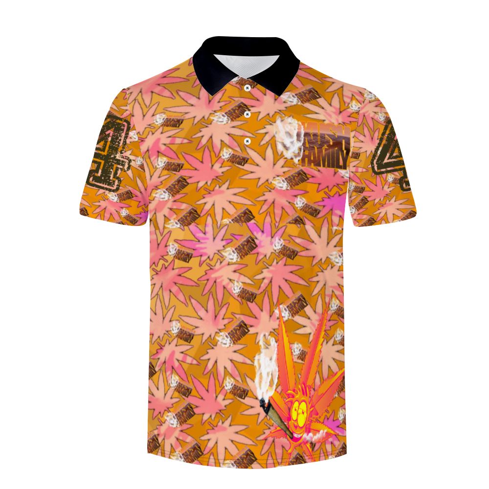 Strawberry Orange Kush Collar Shirt