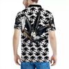 White & Black Kush Short Sleeve Collar Shirt #1