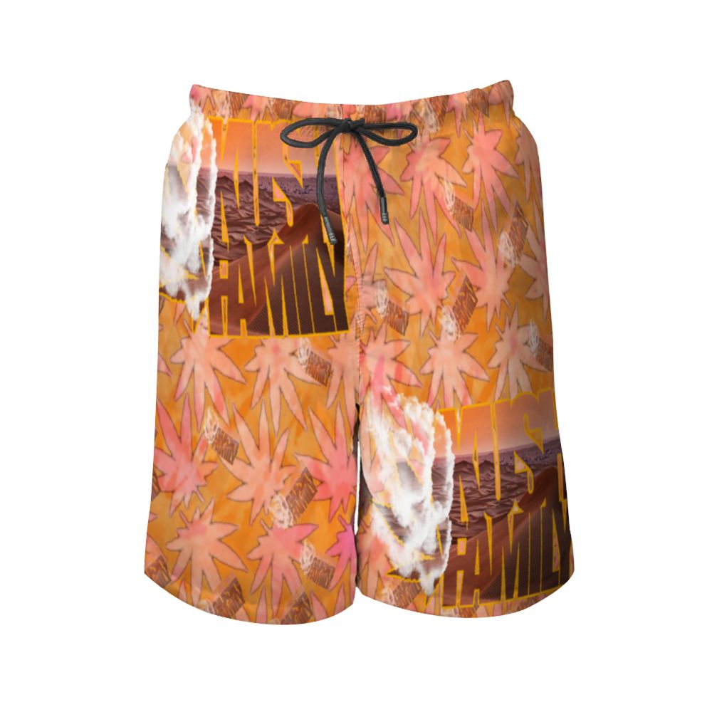 Kush Family's Strawberry Orange Swimming Trunks 