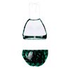 Kush Family's Black & Green Halterneck Bakini