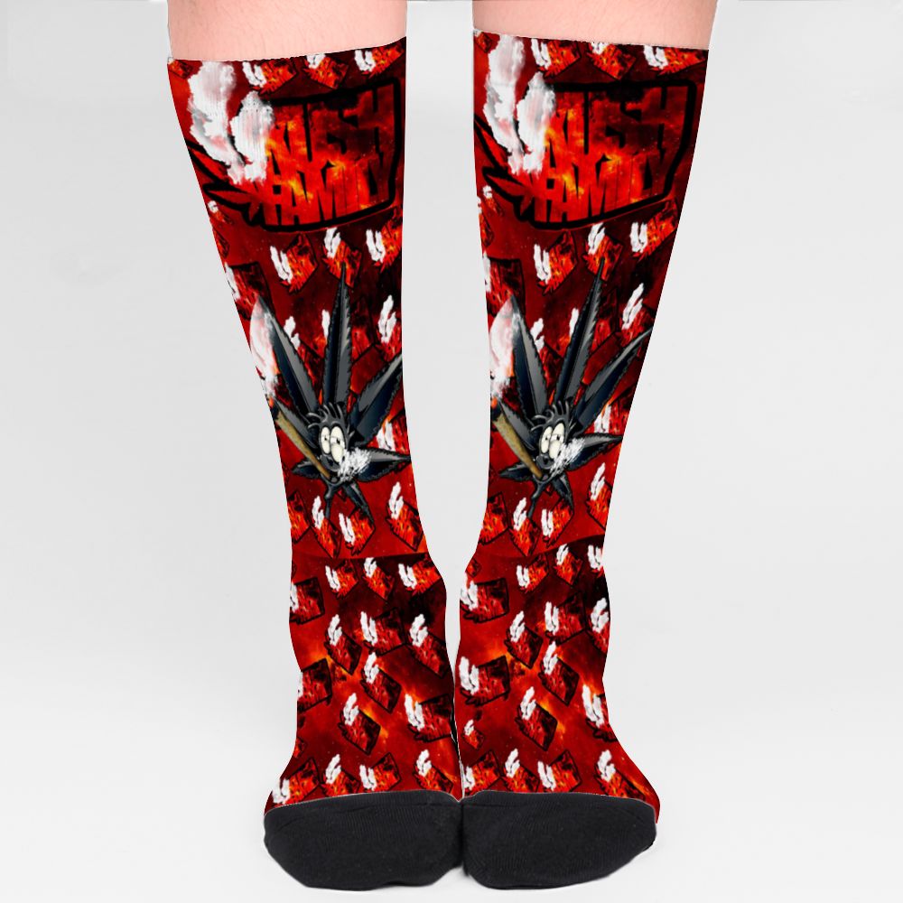 Kush Family's Red & Black Socks 