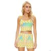 Kush Family's Yellow & Green Crop Top & Shorts
