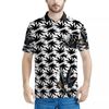 White & Black Kush Short Sleeve Collar Shirt #1