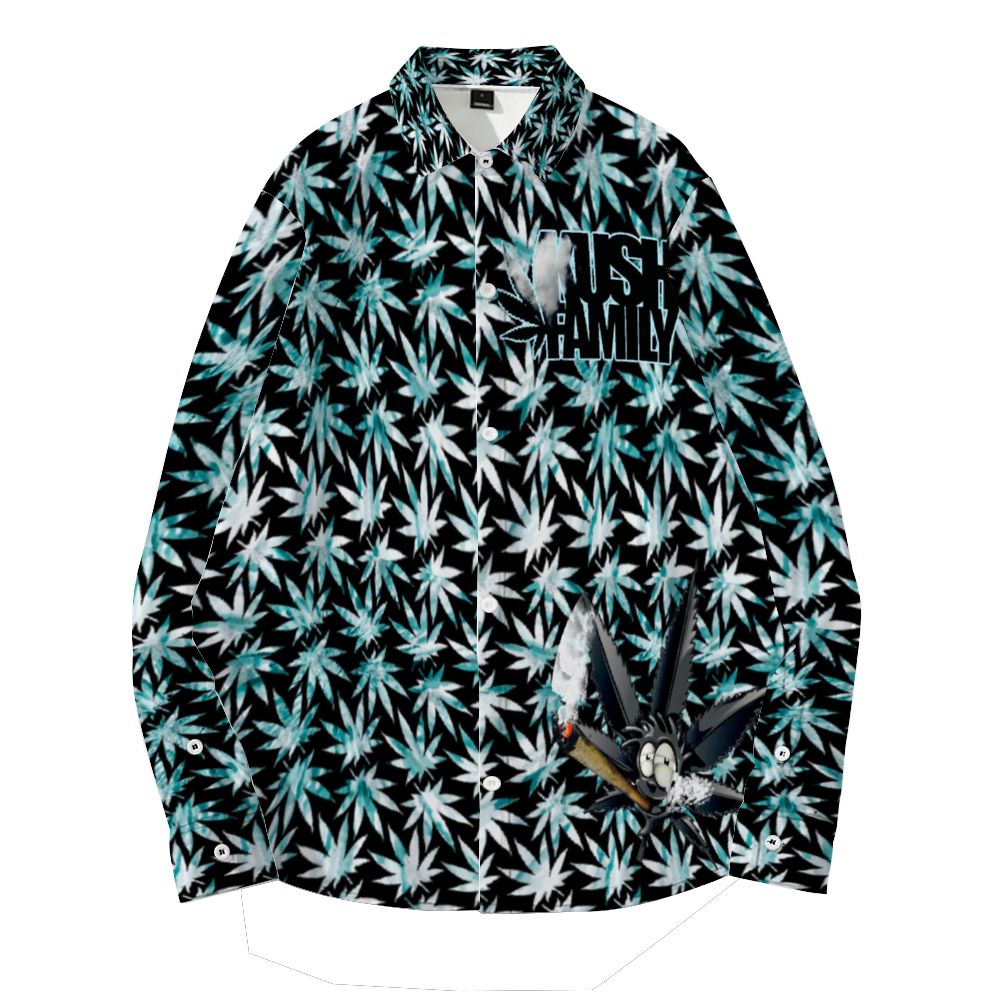 Kush Family's Turquoise #2 Long Sleeve Collar Shirt