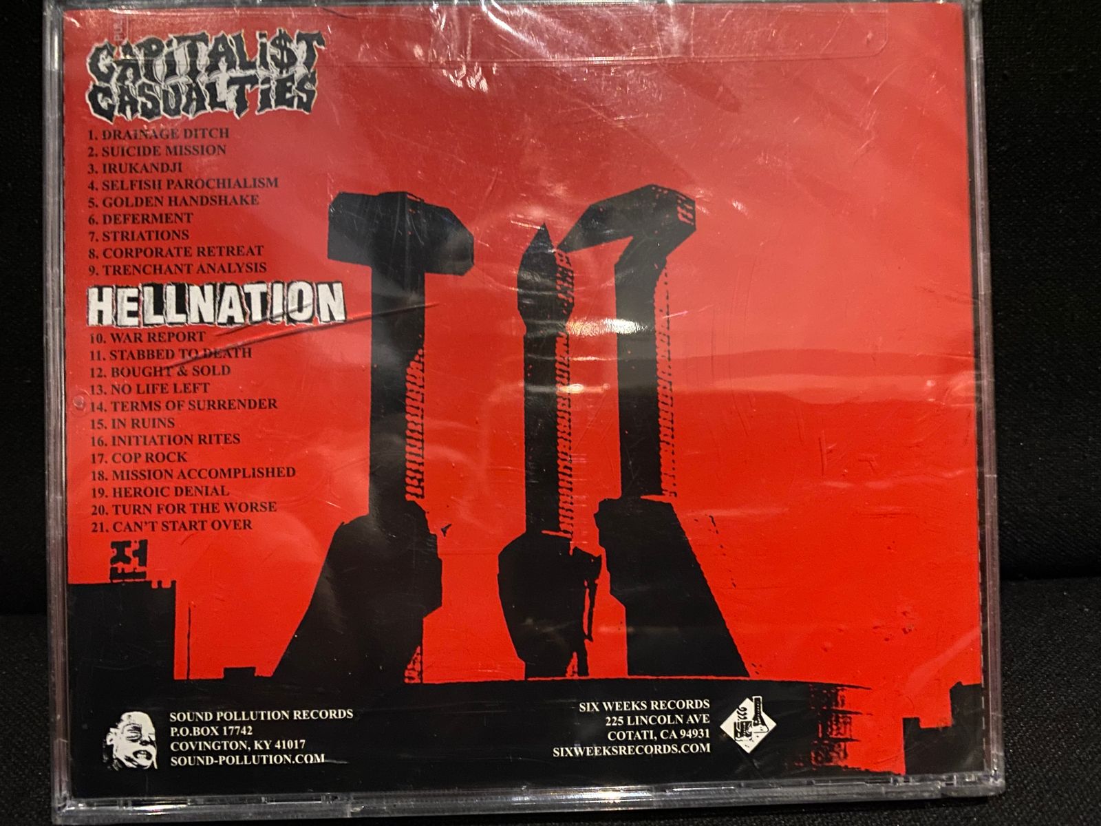 Capitalist Casualties/Hellnation split CD - capitalist casualties