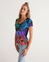 Women V-Neck Colored Smoke 