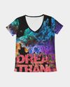 Women V-Neck Colored Smoke 