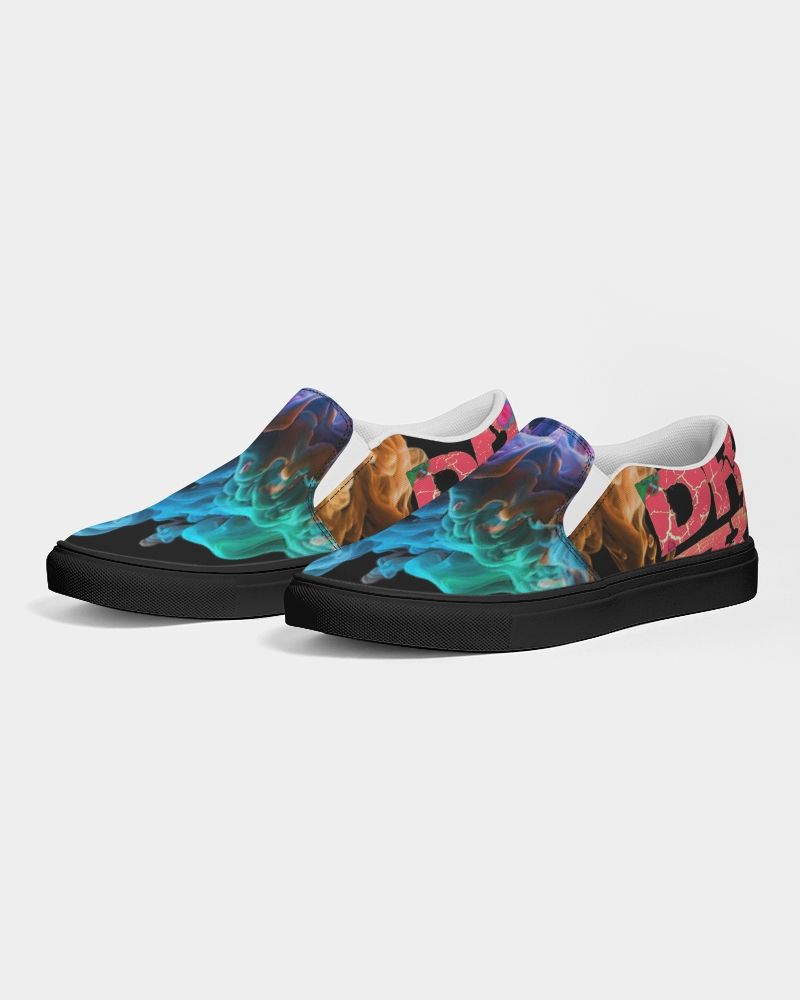 Mens \ Womens Colored Smoke Canvas Slides 