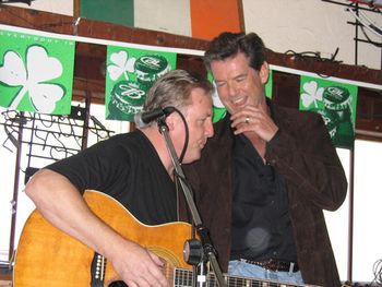 Ken O'Malley and Pierce Brosnan
