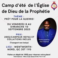 Camp d’été de l’Eglise de Dieu de la Prophétie 