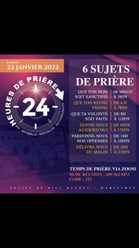 24 heures de prière Église de Dieu Québec et Maritimes