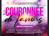 Conférence ministère des soeurs Église la source et Église Rocher des siècles Couronnée de faveurs